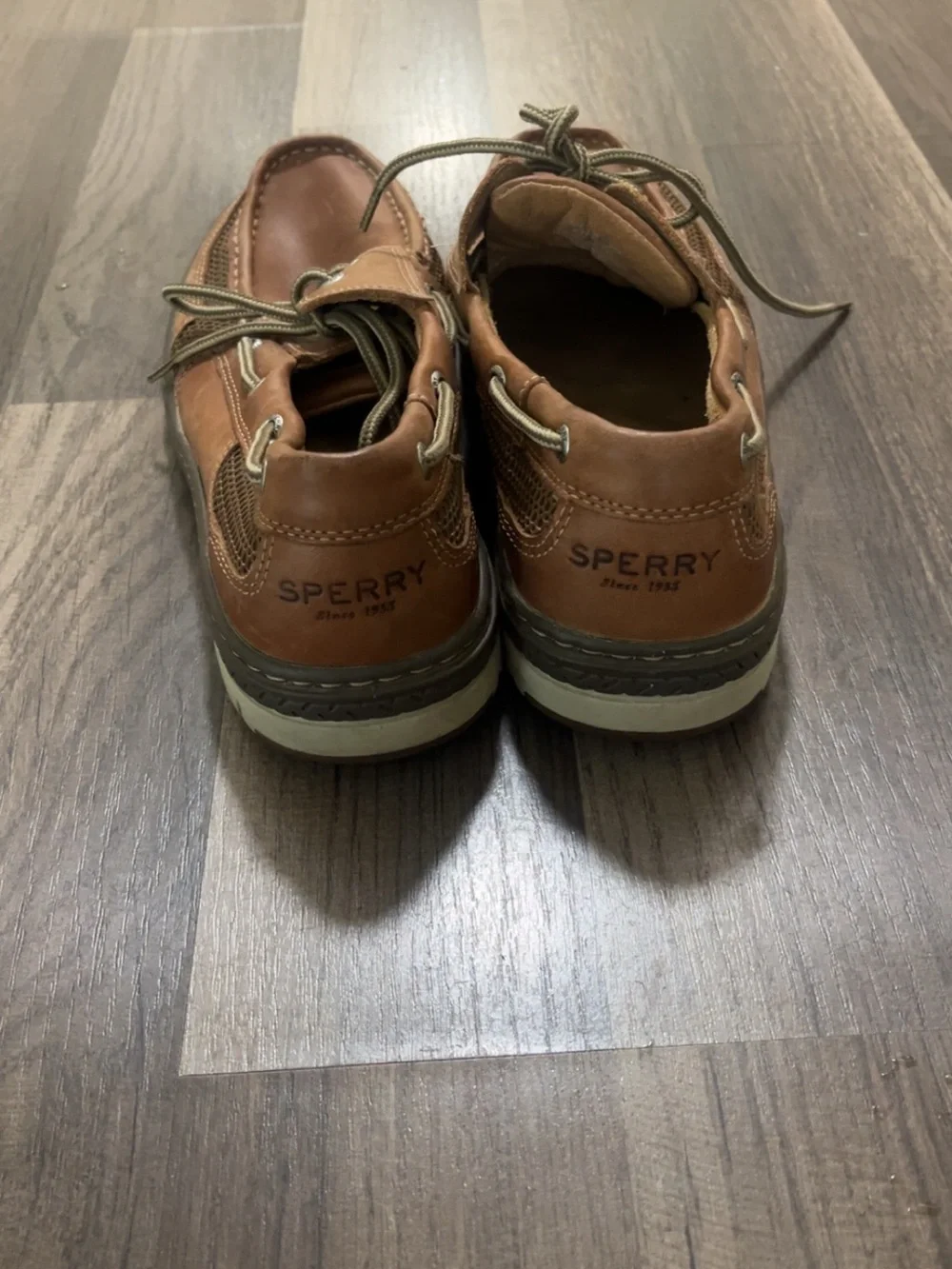 SPERRY TARPON Ultralite Boat Shoes Mens Brown 10 Memory Foam